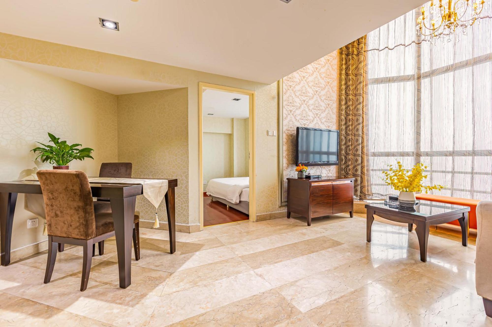 Waifiden Guangzhou Grand View Golden Palace Apartment - Free Shuttle Bus During The Canton Fair Værelse billede